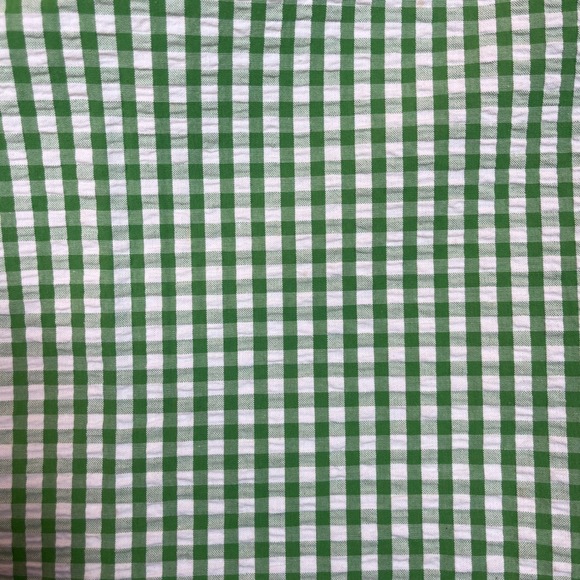 Little English Boys Gingham Button Down Shirt Green White Size 7 100% Cotton - Picture 4 of 14